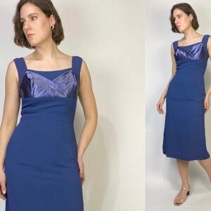 Vintage 1950s SATIN Shelf Bust Bombshell Dress -- Small, 4 to 6
